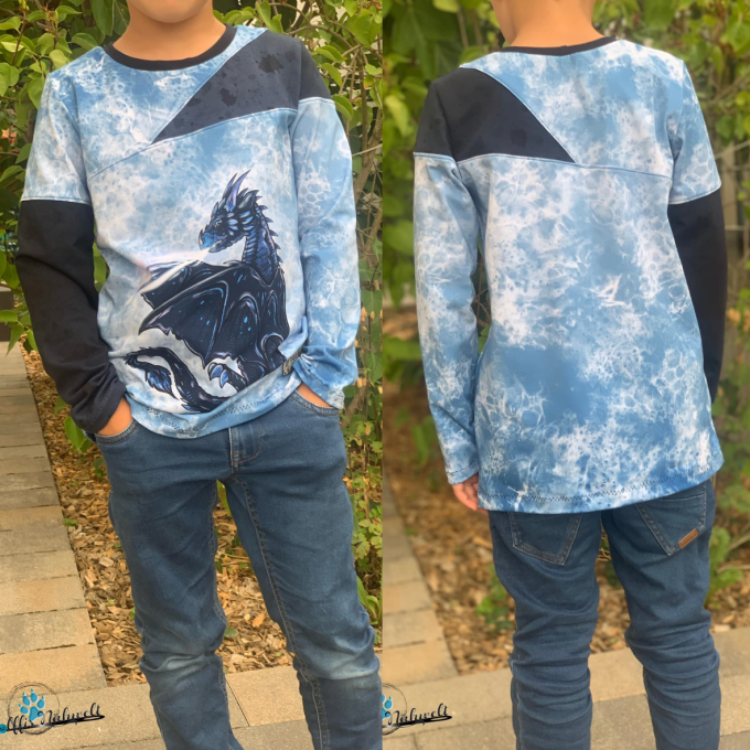 Patron t-shirt enfant pdf Alpha Rosalieb & Wildblau, en allemand