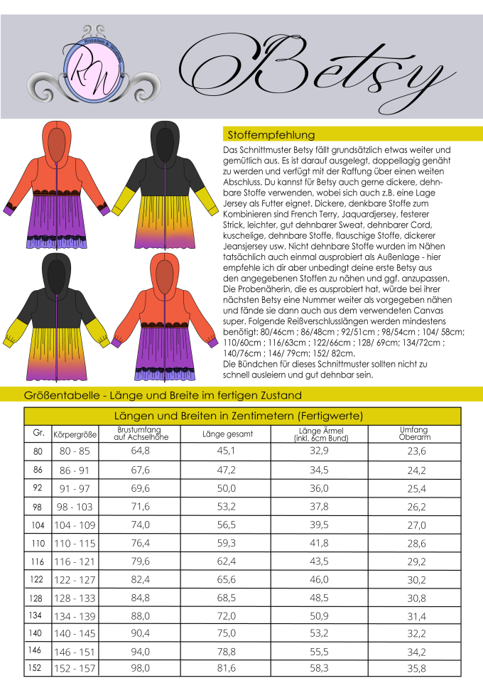 E-Book Rosalieb & Wildblau Betsy Kapuzenjacke Kids