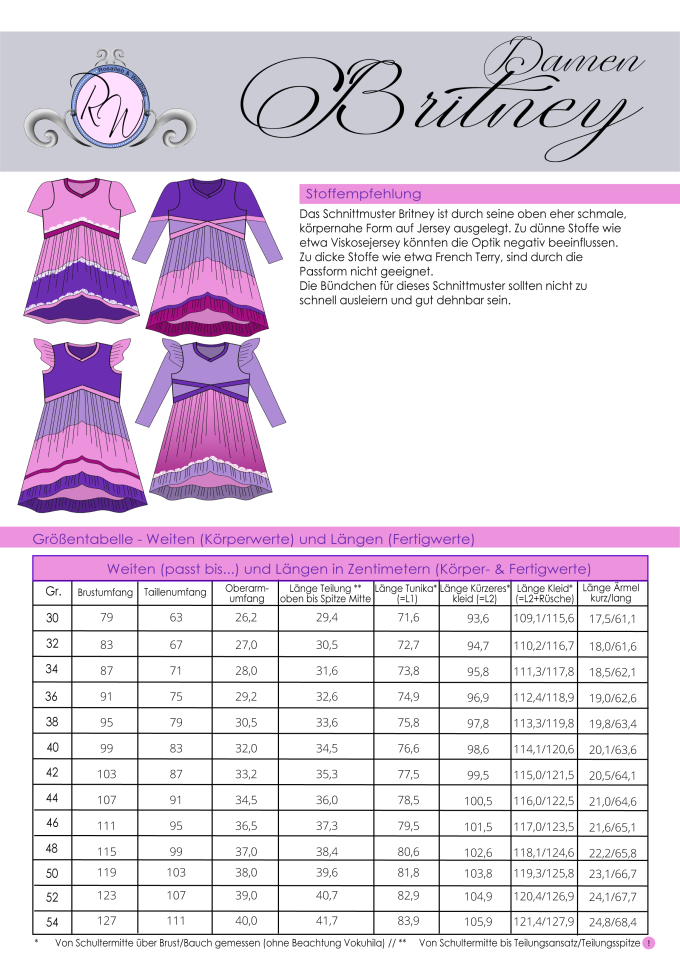 E-Book Rosalieb & Wildblau Britney Damen Kleid/Tunika