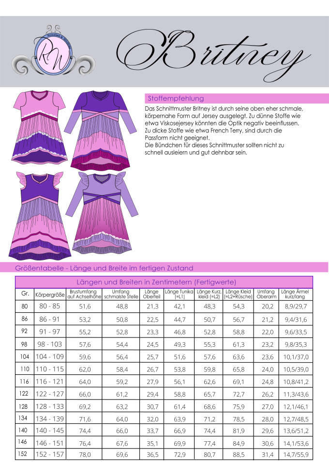 E-Book Rosalieb & Wildblau Britney Kleid/Tunika Kids