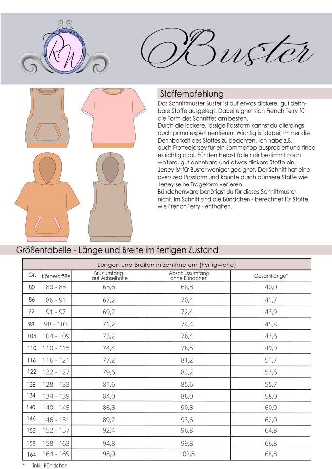 E-Book Rosalieb & Wildblau Buster Shirt/Top/Pullunder Kids
