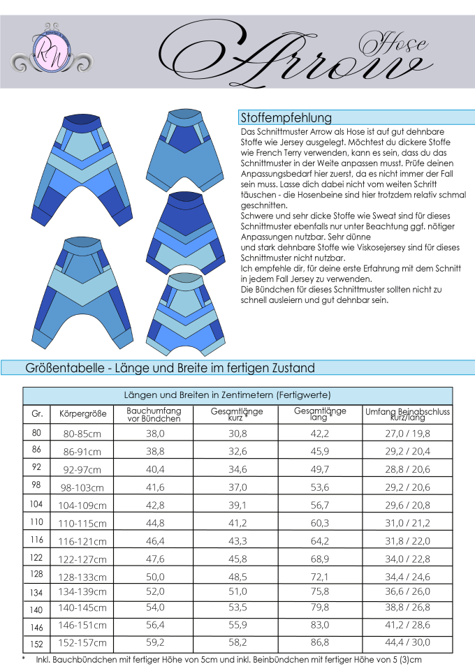 E-Book Rosalieb & Wildblau Hose Arrow Kids