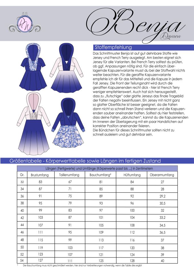 E-book Rosalieb & Wildblau Kapuzen-Top/Jurk Dames, Duits