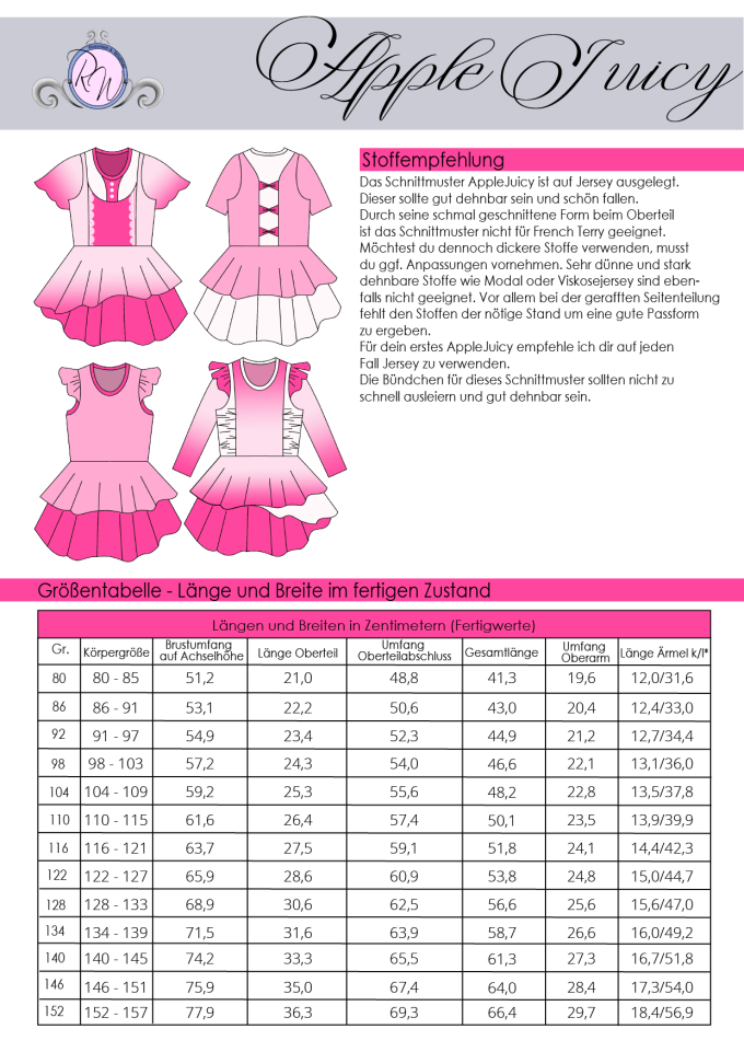 E-Book Rosalieb & Wildblau Kinderkleid AppleJuicy