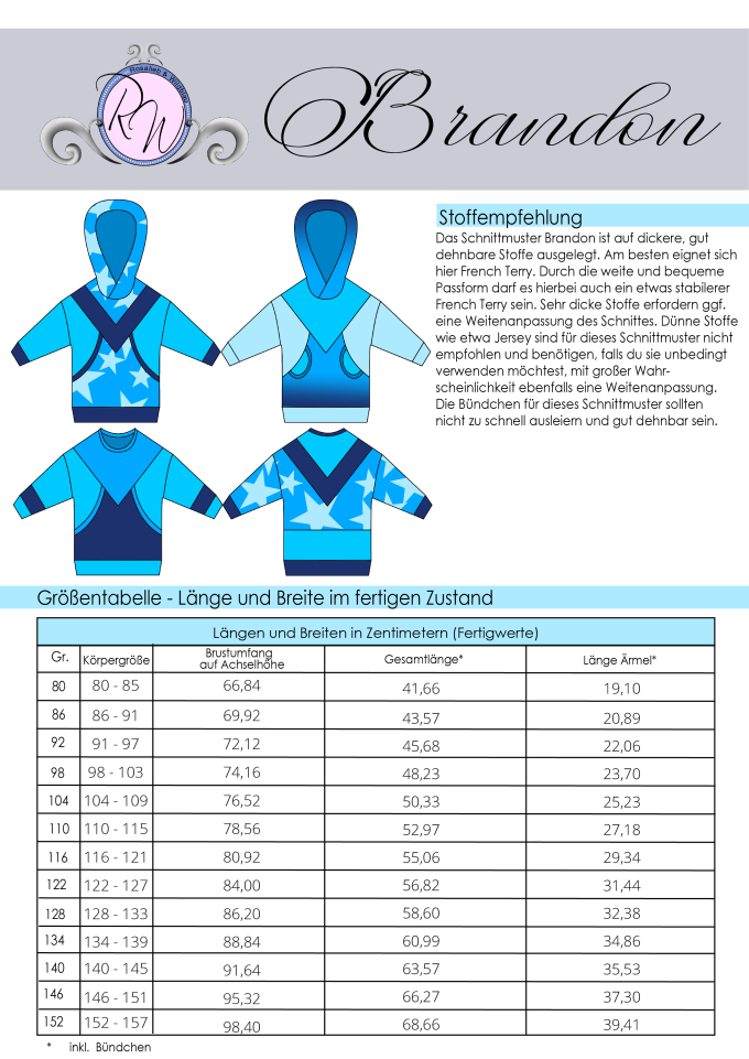 E-Book Rosalieb & Wildblau Pulli/Hoodie Brandon Kids