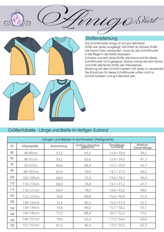 E-Book Rosalieb & Wildblau Shirt Amigo Kids, german