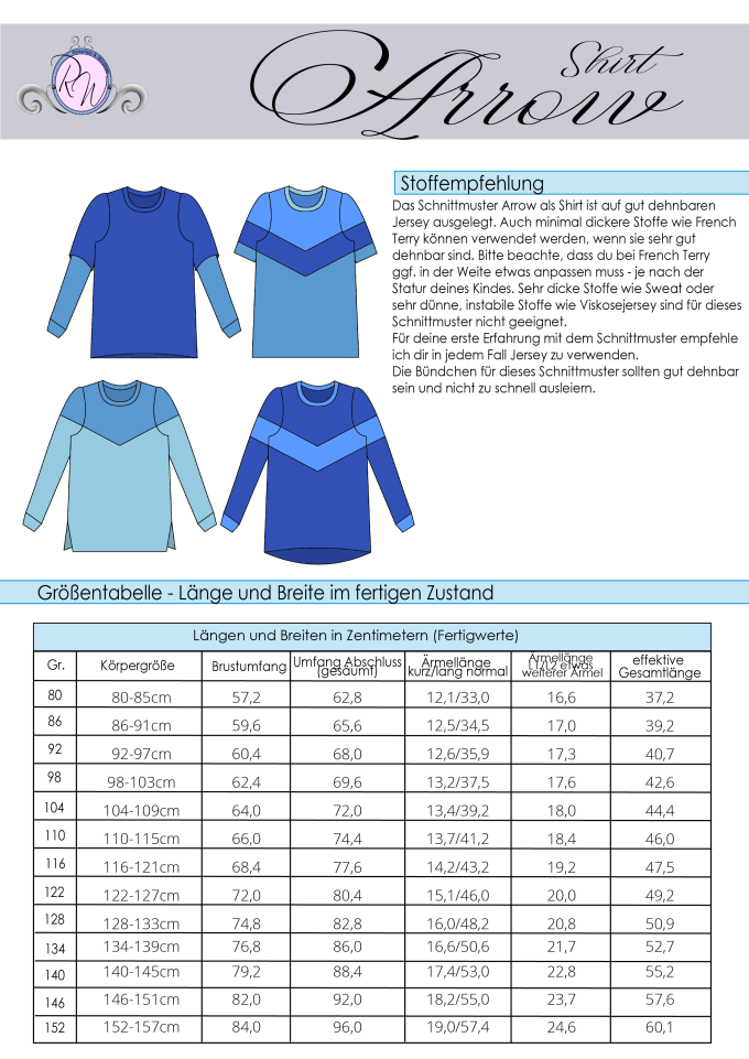 E-Book Rosalieb & Wildblau Shirt Arrow Kids