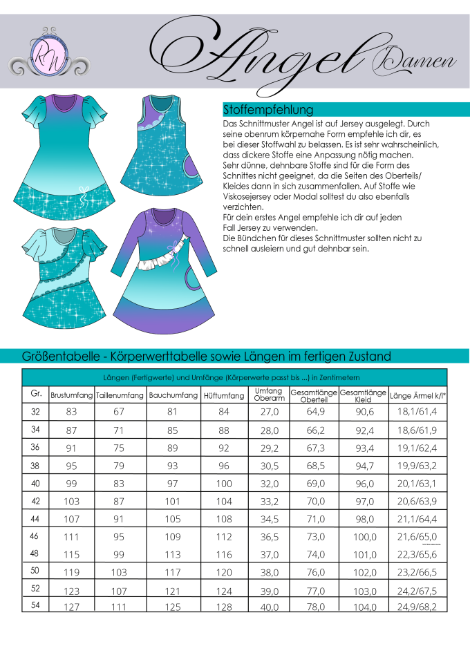 E-book Rosalieb & Wildblau Shirt/Jurk Angel Dames, Duits