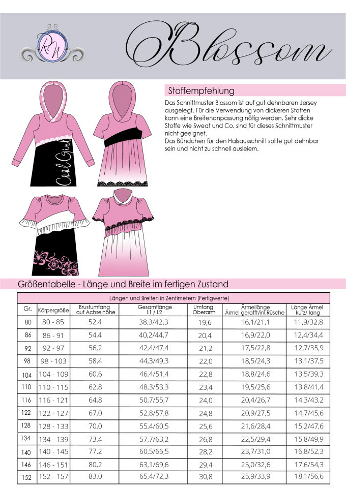 E-Book Rosalieb & Wildblau Shirt/Kleid Blossom Kids