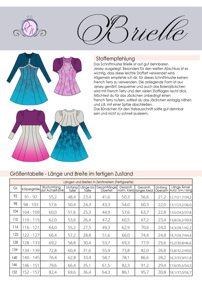 E-Book Rosalieb & Wildblau Shirt/Kleid Brielle Kids