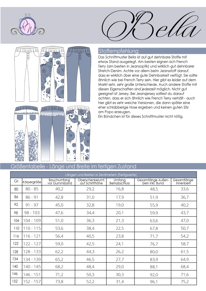 E-Book Rosalieb & Wildblau Stretch-Jeans Bella Kids, german