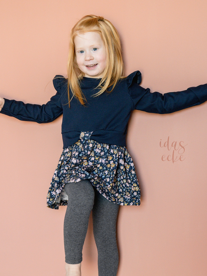 Ebook patron supplément sweat long enfant Girly Schleiferlwerk, taille 110- 158, en allemand