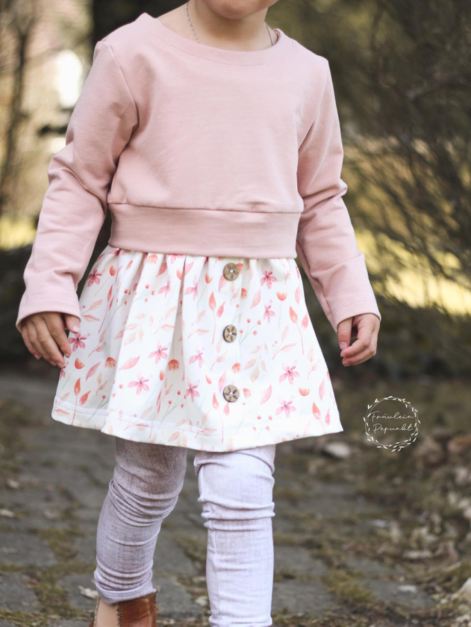 Ebook patron supplément sweat long enfant Girly Schleiferlwerk, taille 56- 104, en allemand