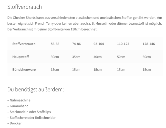 E-Book Schleiferlwerk Hose Checker Shorts