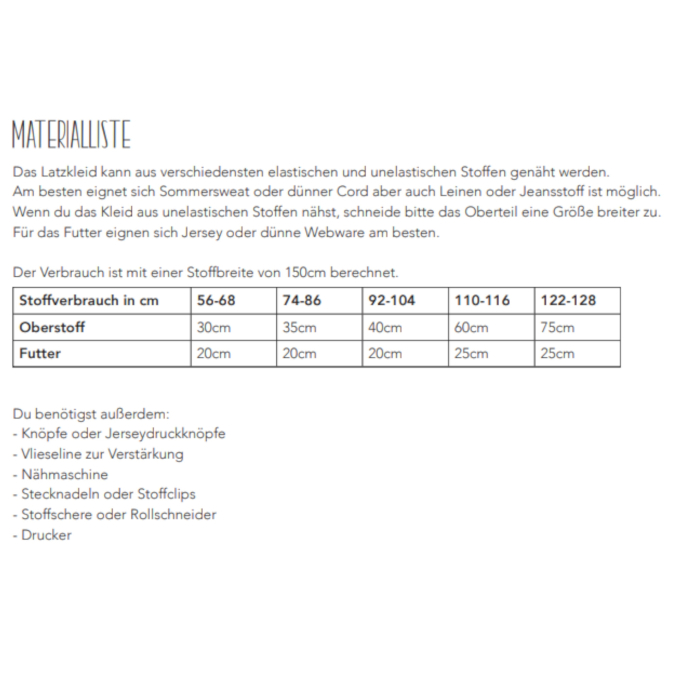 Ebook patron robe salopette enfant Happy Latz Schleiferlwerk, en allemand