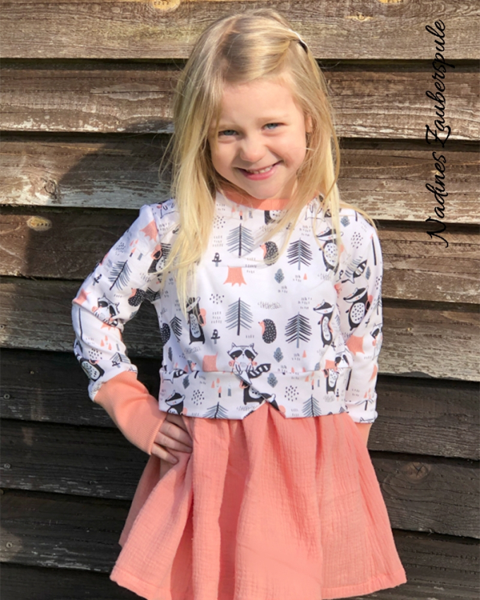 Ebook patron sweat long enfant Girly Schleiferlwerk, taille 110- 158, en allemand
