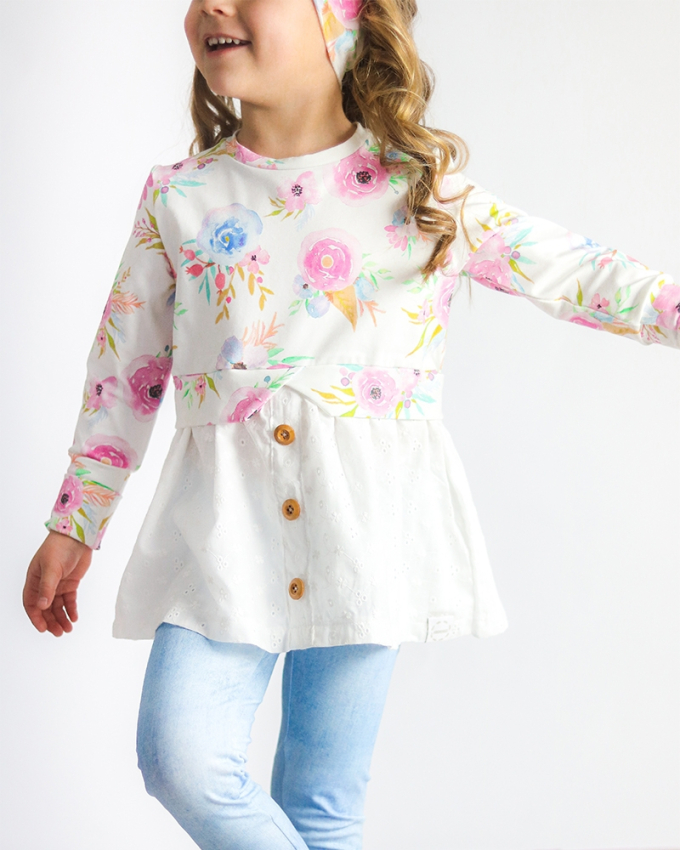 Ebook patron sweat long enfant Girly Schleiferlwerk, taille 110- 158, en allemand