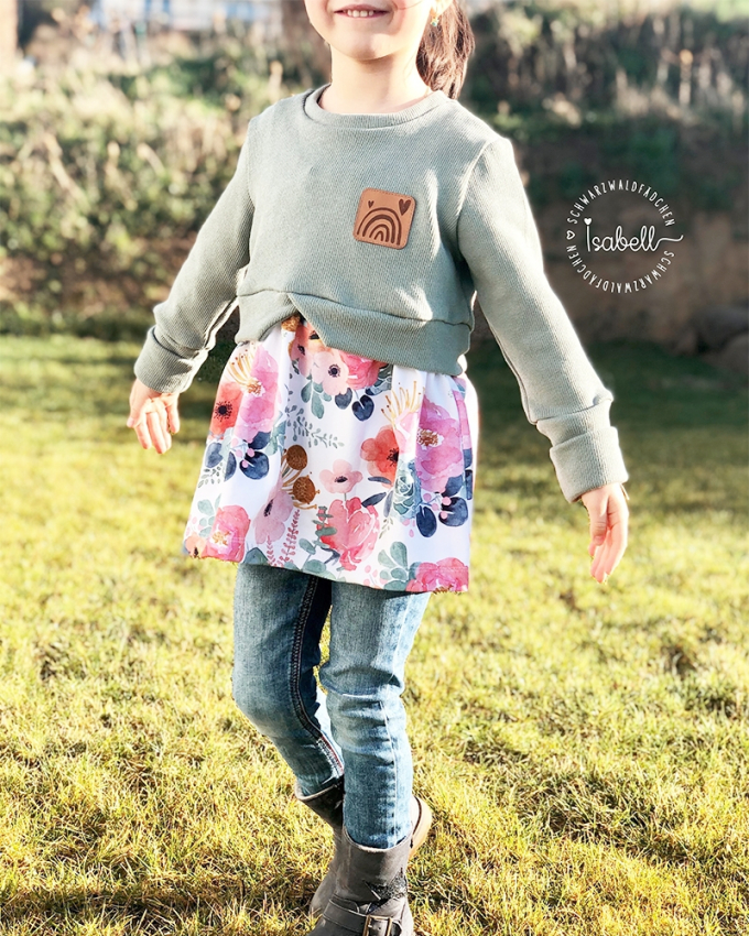 Ebook patron sweat long enfant Girly Schleiferlwerk, taille 110- 158, en allemand