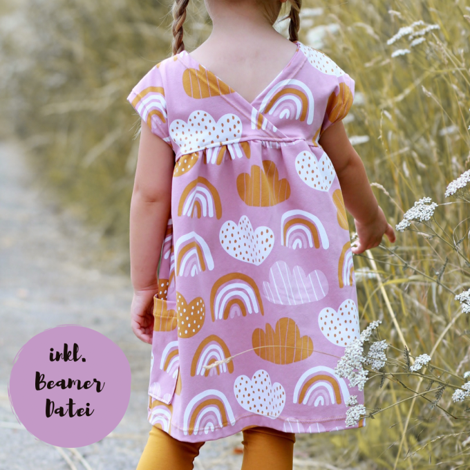 Ebook patron robe femme Crossover Schneiderline, format vidéoprojecteur compris, en allemand