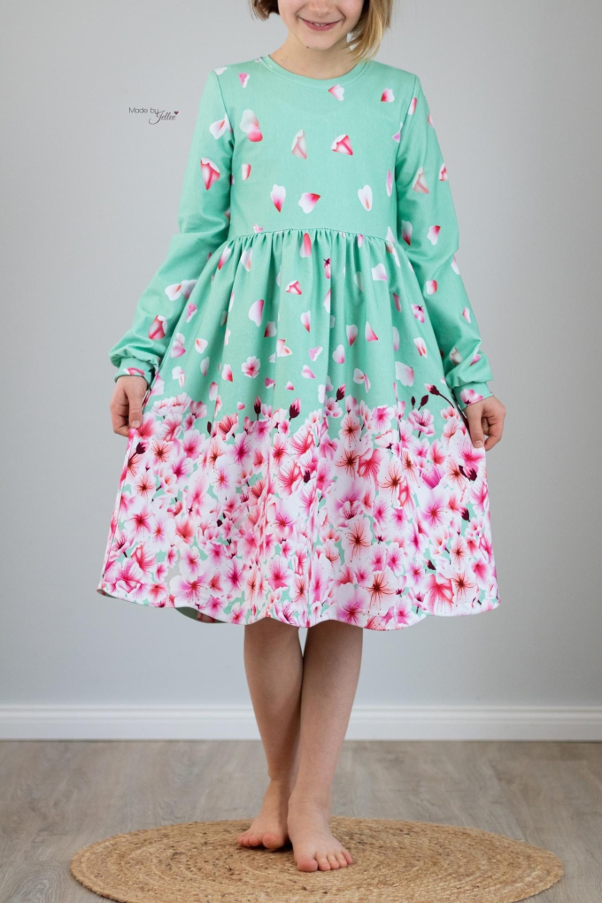 Ebook patron robe enfant Curved Dress Schneiderline, avec format vidéoprojecteur, en allemand