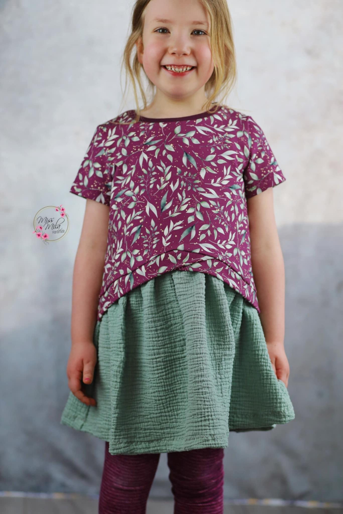 Patron robe sweat enfant pdf Layer Schneiderline, en allemand