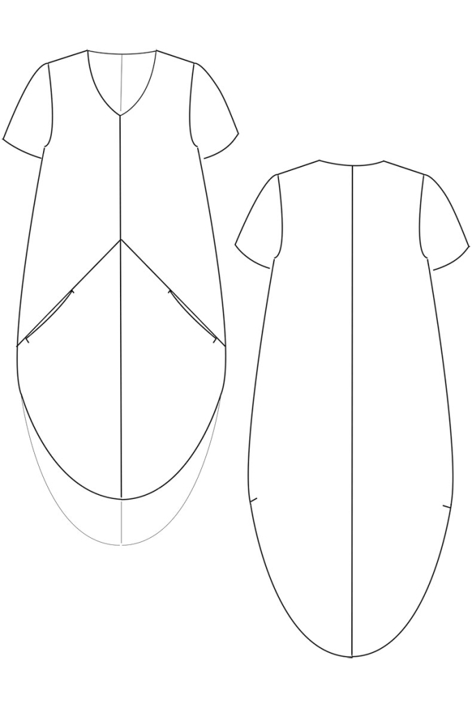 Patron robe femme pdf Trine Schnittchen Patterns, en allemand & en anglais