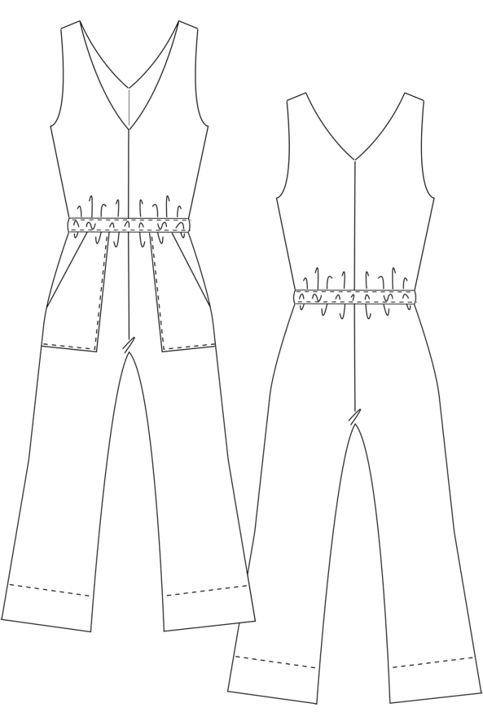 E-Book Schnittchen Patterns Dames Jumpsuit Carla, Duits & Engels
