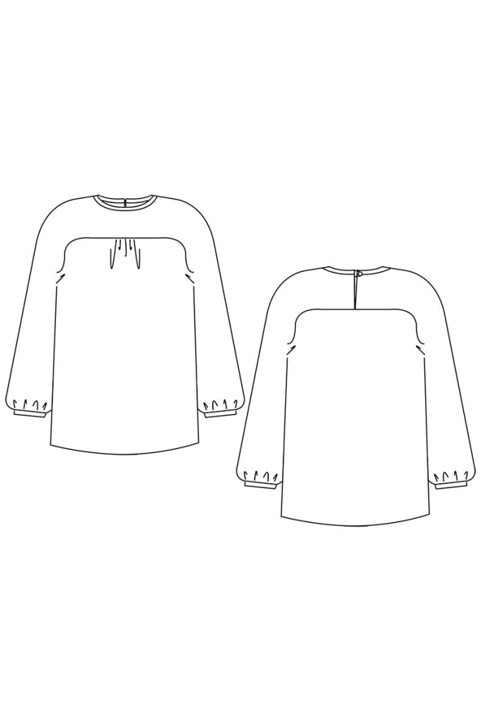 E-book Schnittchen Patterns Dames Blouse Mila & Rok Swantje, Duits & Engels