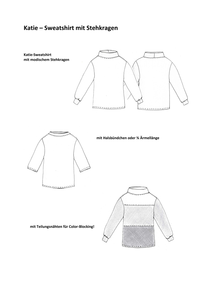 E-book Schnitte4Friends Dames Sweatshirt Katie, Duits