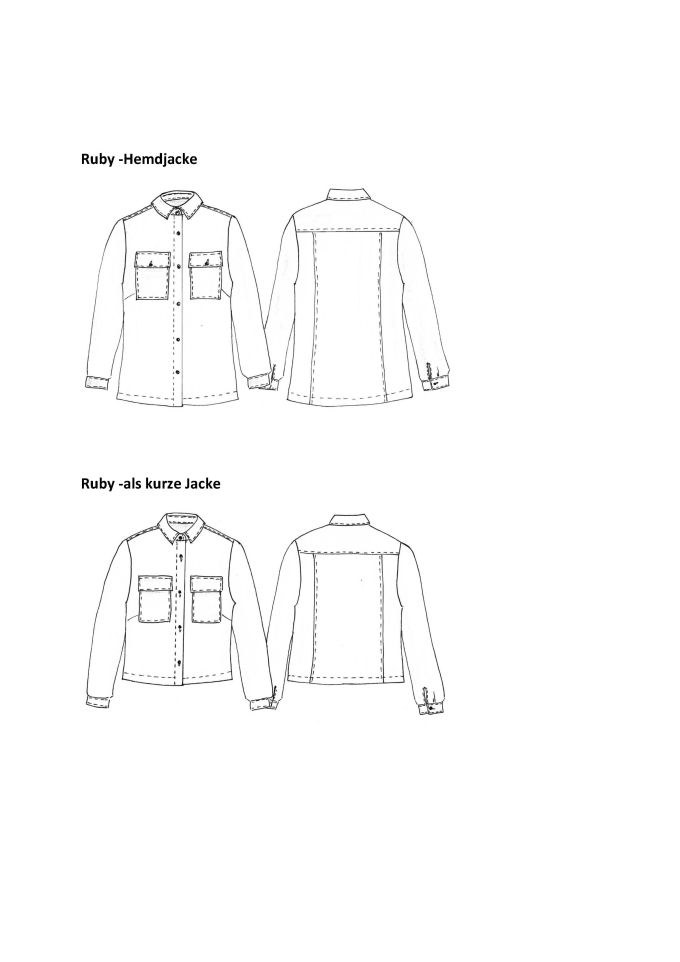 E-book Schnitte4Friends Ruby Hemdjacke, Duits