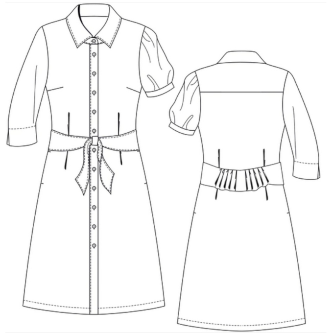 E-Book Schnittmuster Berlin - Hemdblusenkleid Quentina