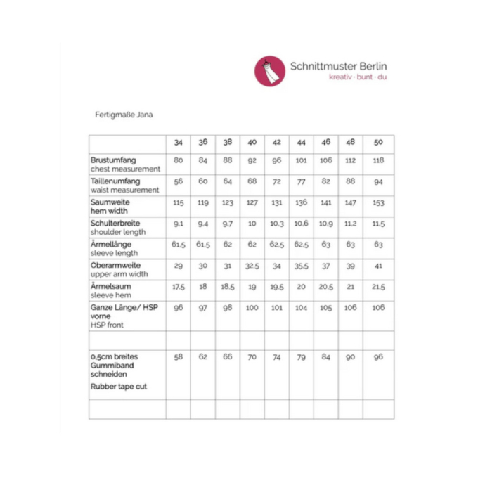 E-Book Schnittmuster Berlin Damen Jerseykleid Jana