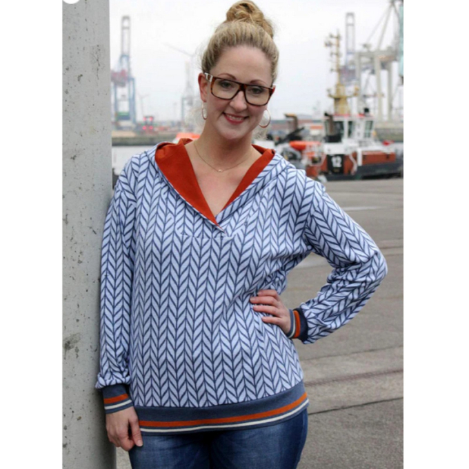 E-book Schnittmuster Berlin Hoodie Dana, Duits