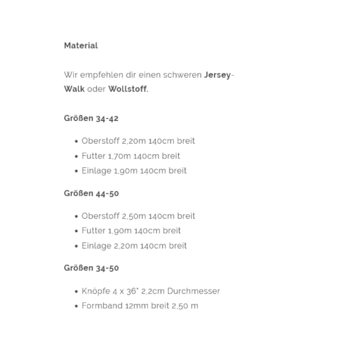 E-Book Schnittmuster Berlin Damen Kurzmantel Ebony
