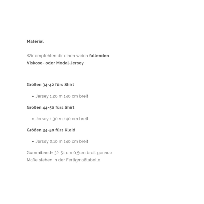 E-book Schnittmuster Berlin Shirt/Jurk Athen, Duits