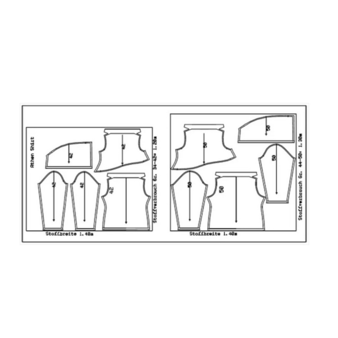 E-book Schnittmuster Berlin Shirt/Jurk Athen, Duits