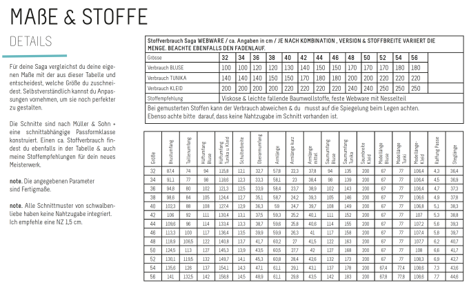 E-book Schwalbenliebe Saga Webware Bluse und Kleid, Duits