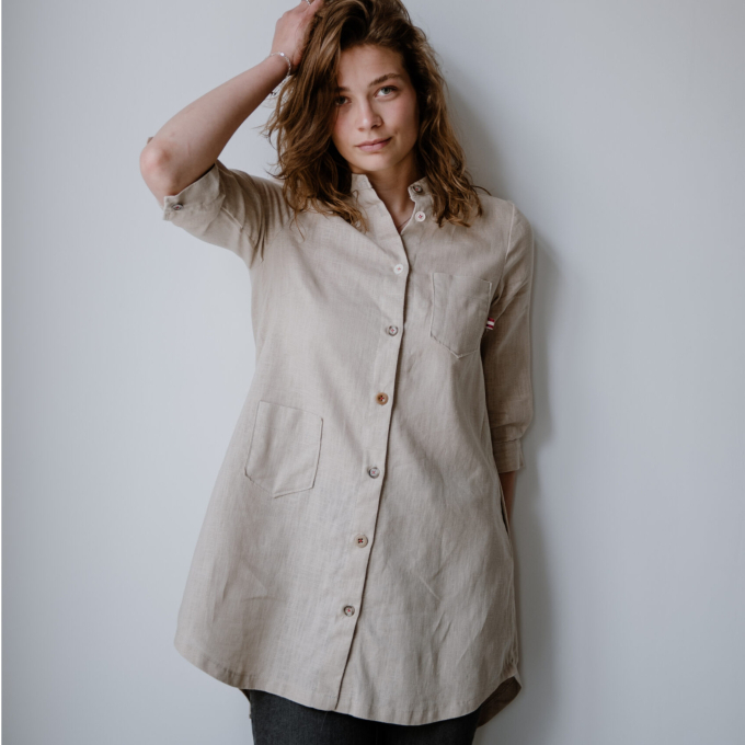 Ebook patron robe chemise femme OLIV Sew Simple, en allemand