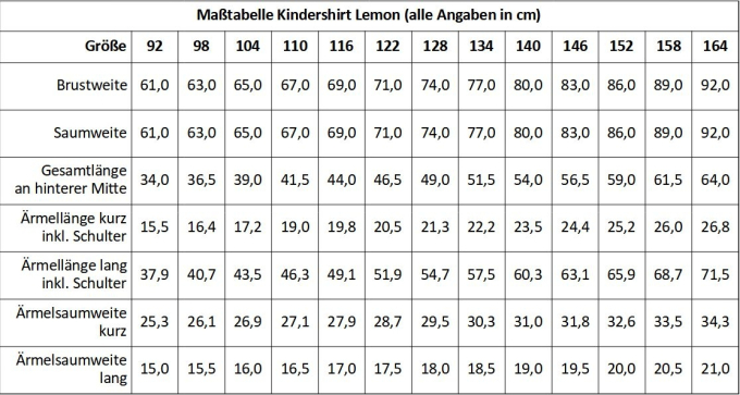 E-Book Sew Simple Kinder-Raglanshirt Lemon loose
