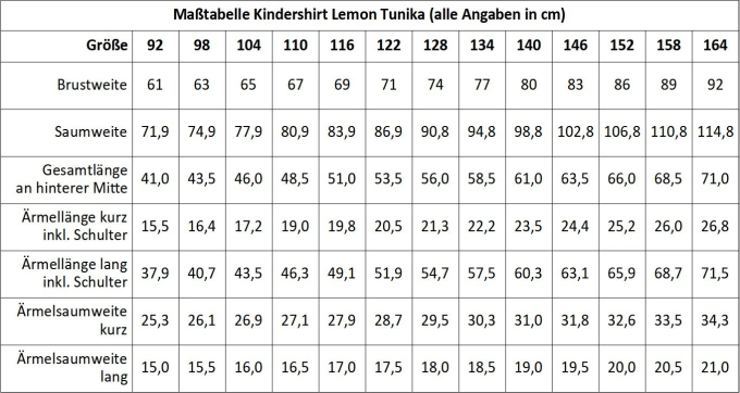 E-Book Sew Simple Kinder-Raglantunika Lemon, german