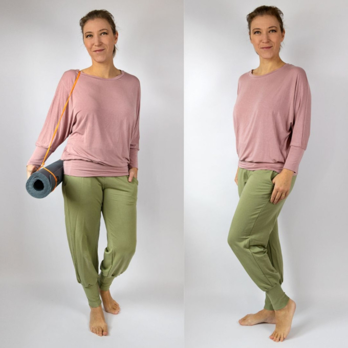 Patron pantalon de yoga femme pdf Ylvi Sew Simple, en allemand