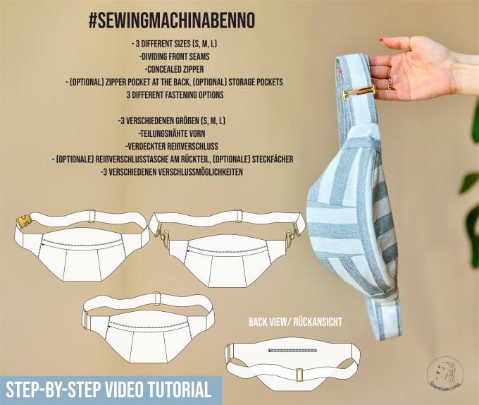 E-Book Sewingmachina Bum Bag Benno, english