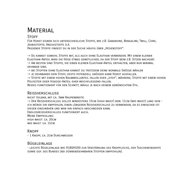 E-Book Sewingmachina Pants Horst Ladies, English