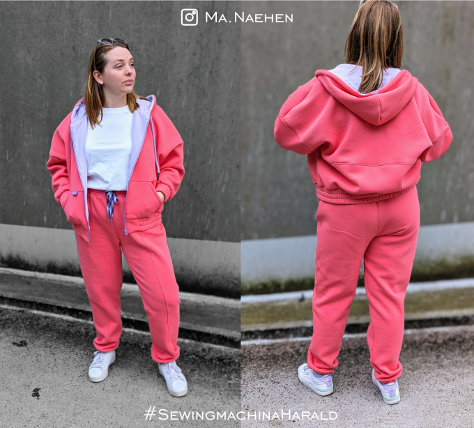 Patron pantalon de jogging femme pdf Harald Sewingmachina, en allemand & en anglais
