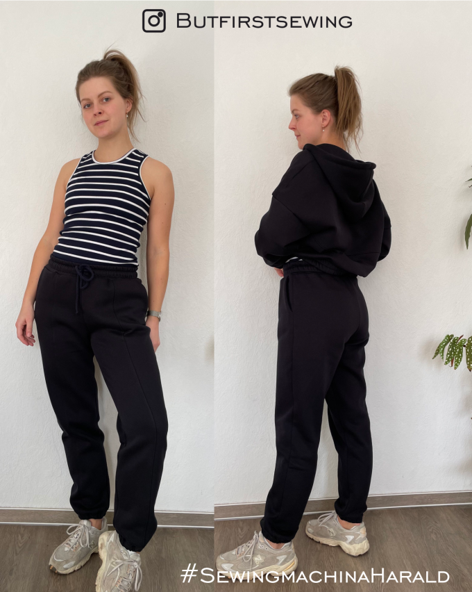 Patron pantalon de jogging femme pdf Harald Sewingmachina, en allemand & en anglais