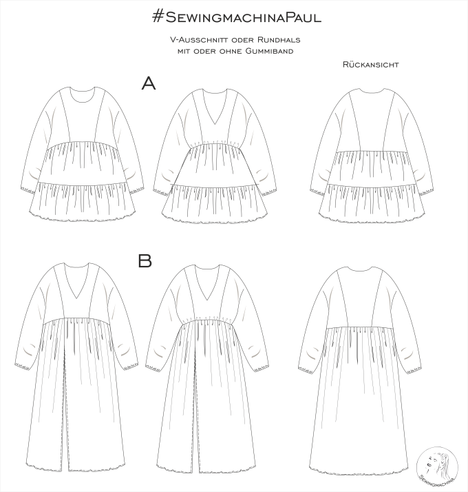 E-Book Sewingmachina Oversize Dress Paul, german