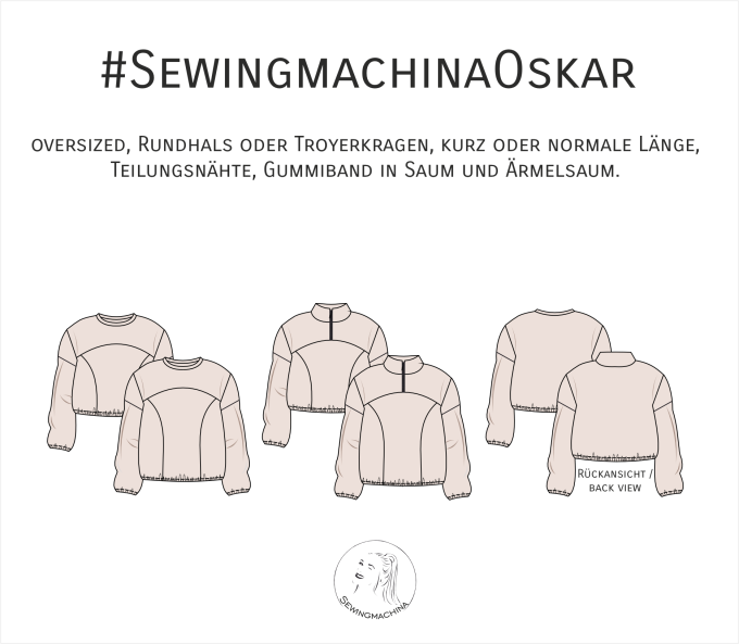 E-book Sewingmachina Oversize Pullover Oskar, Duits
