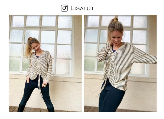 Patron pullover femme pdf Fred Sewingmachina, en allemand