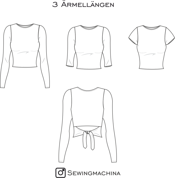 Patron t-shirt femme pdf Hans Sewingmachina, en allemand