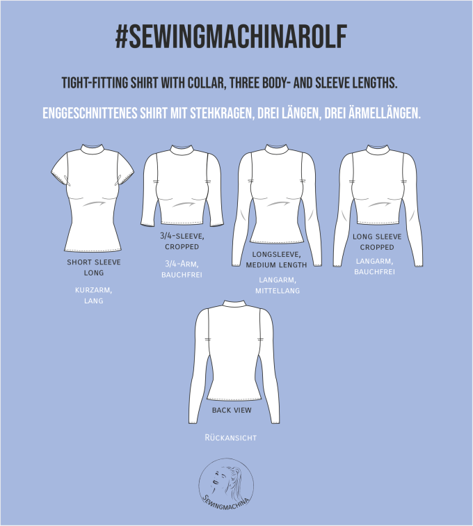 E-book Sewingmachina Shirt Rolf, Duits en Engels